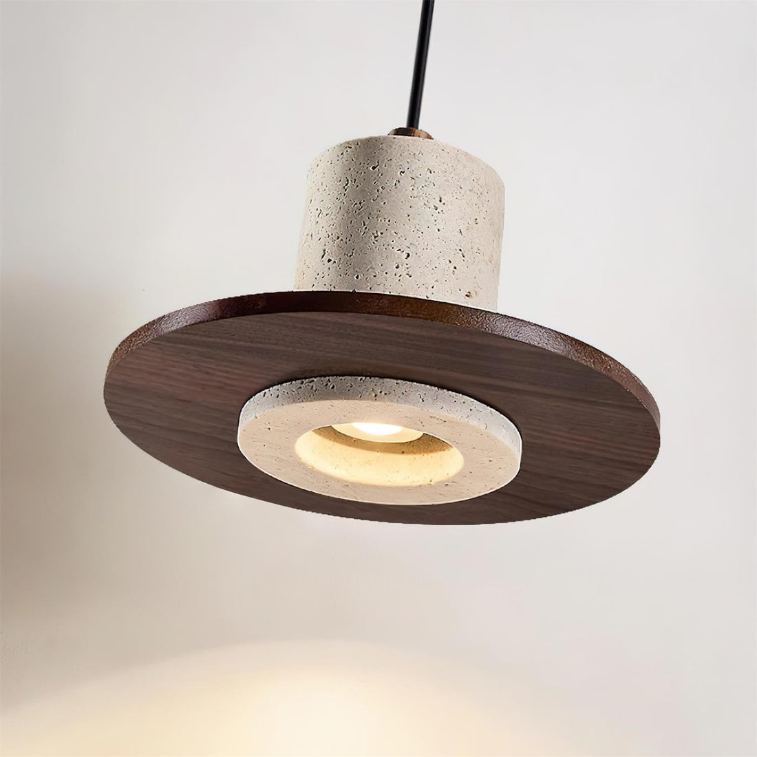 Ritta Suspension Travertin Silhouette Haut-de‐Forme