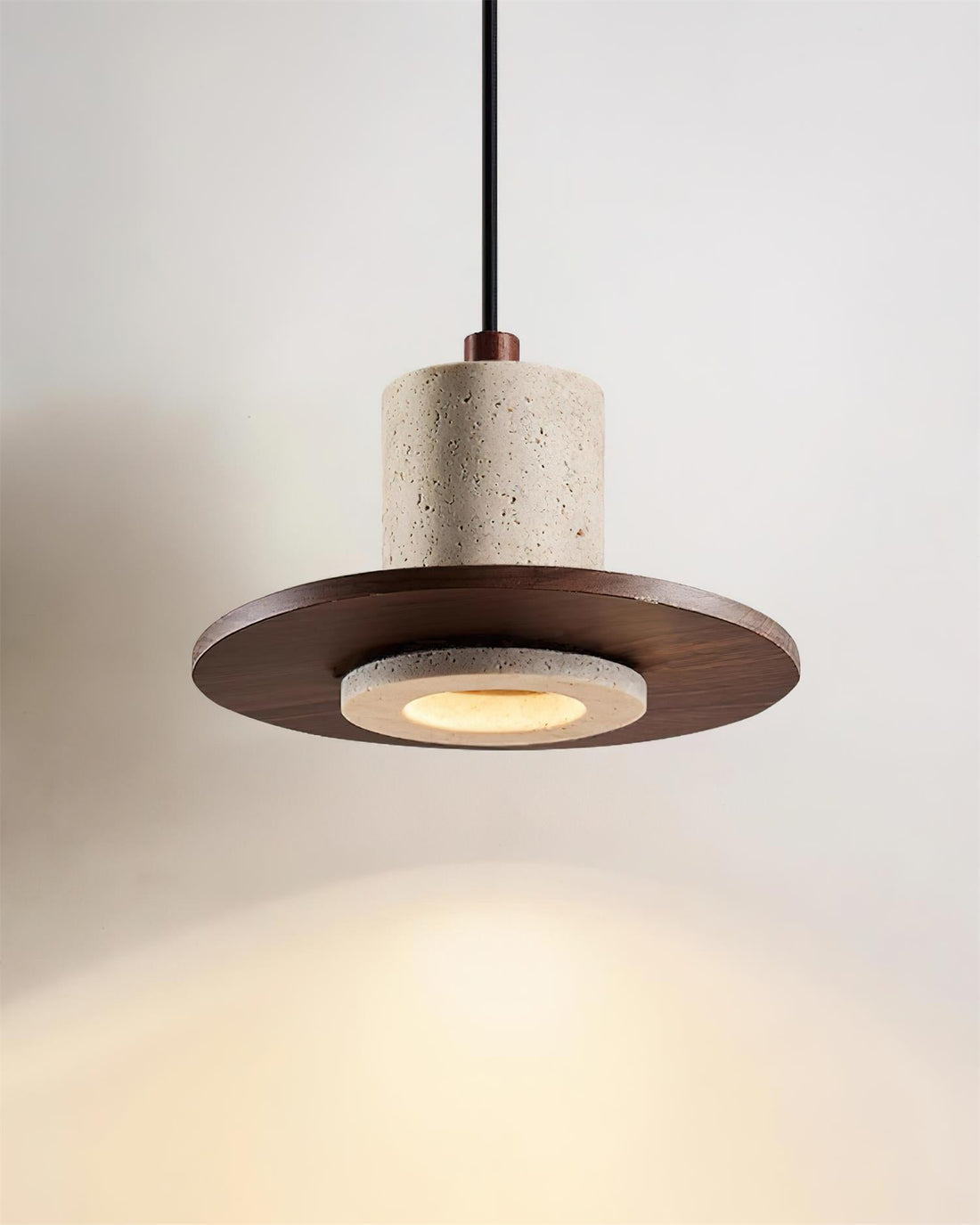 Ritta Suspension Travertin Silhouette Haut-de‐Forme
