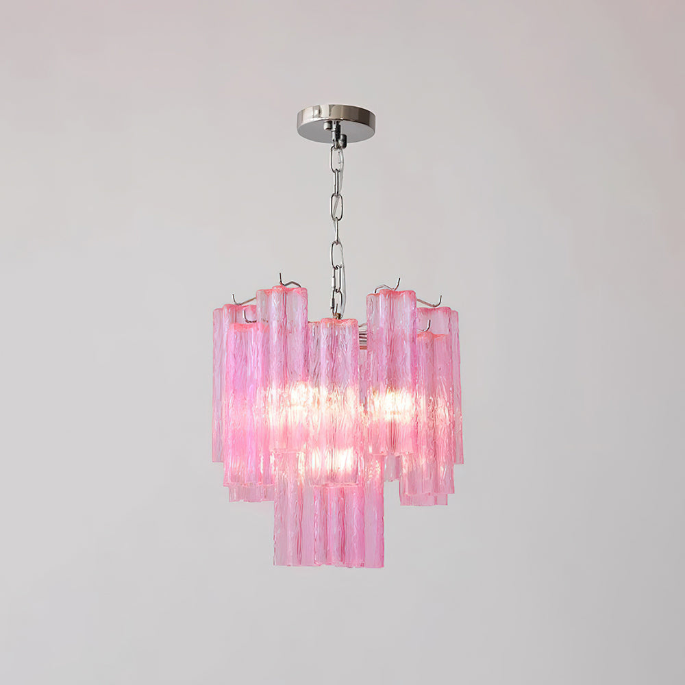 Kamenicky Lustre Cascades de Verre en Niveaux