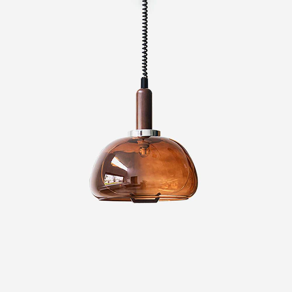 Karina Suspension Ambre Verre Moderne