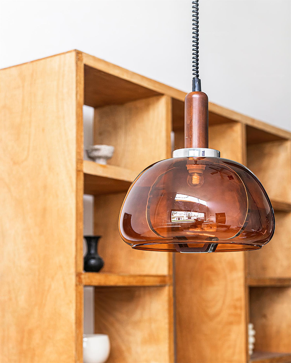 Karina Suspension Ambre Verre Moderne