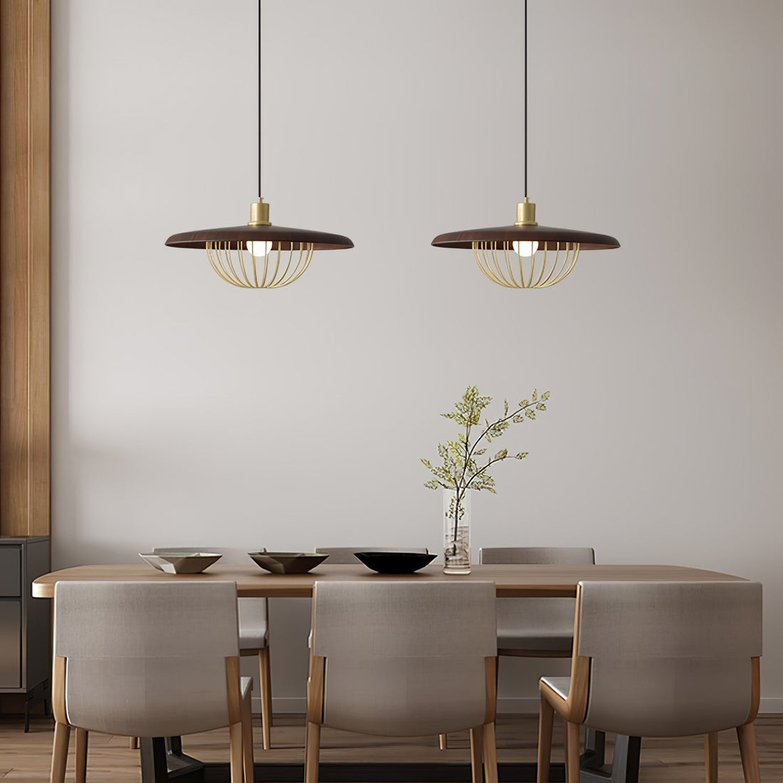 Elanora Wood Retro Vintage Pendant Lamp
