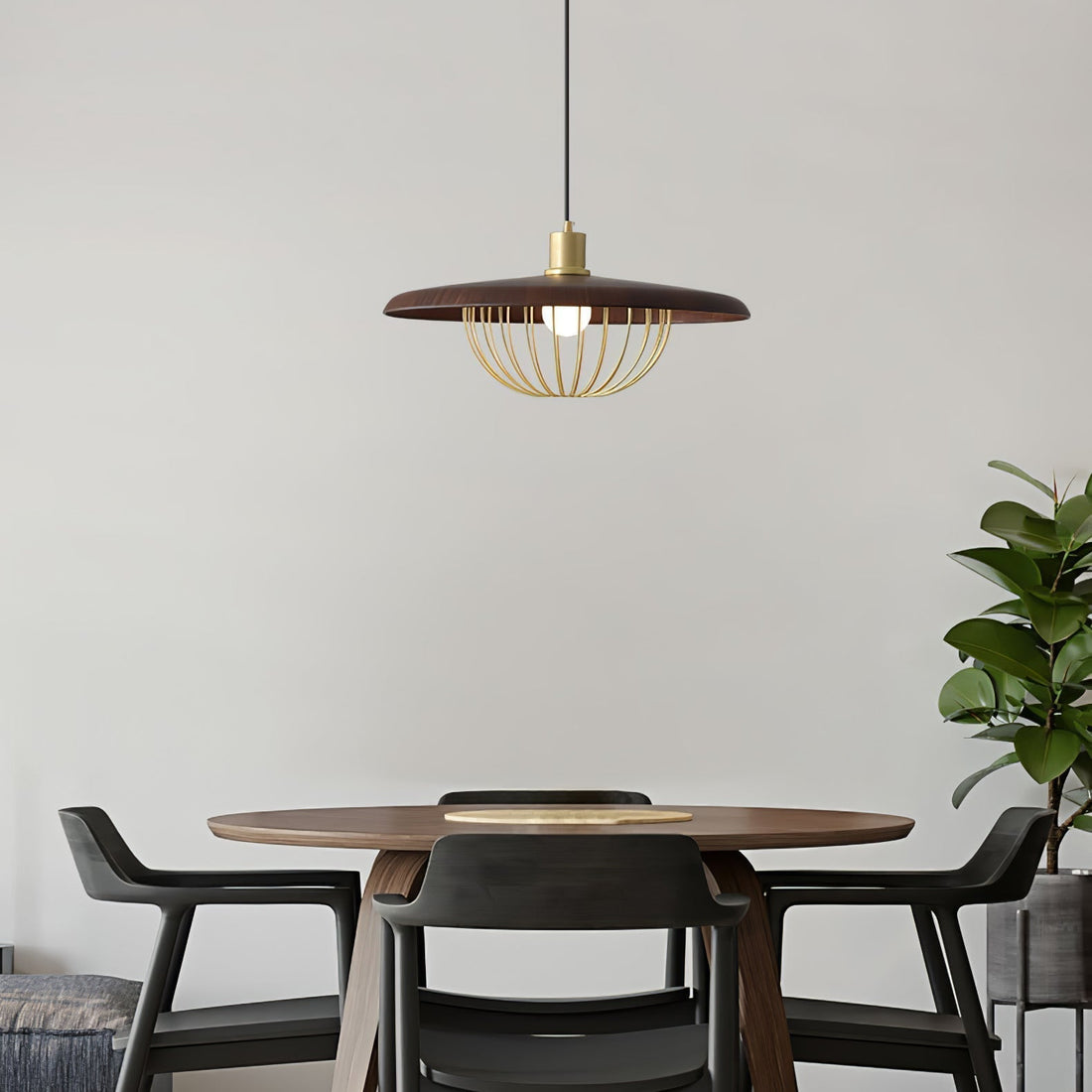 Elanora Wood Retro Vintage Pendant Lamp