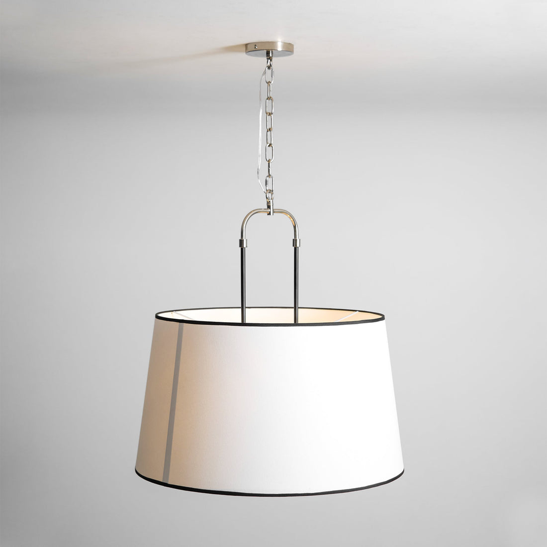 Aurzorora Vintage Industrial Brass Fabric Pendant Lamp