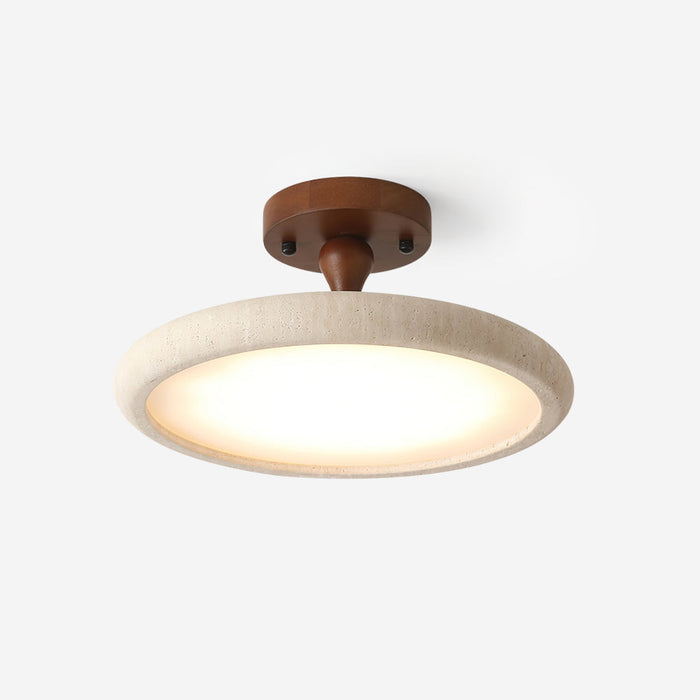 Dovai Lampe Plafonnier Semi-Encastrée en Travertin
