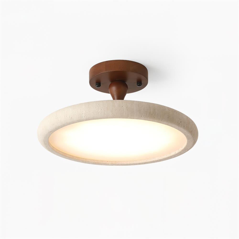 Dovai Lampe Plafonnier Semi-Encastrée en Travertin