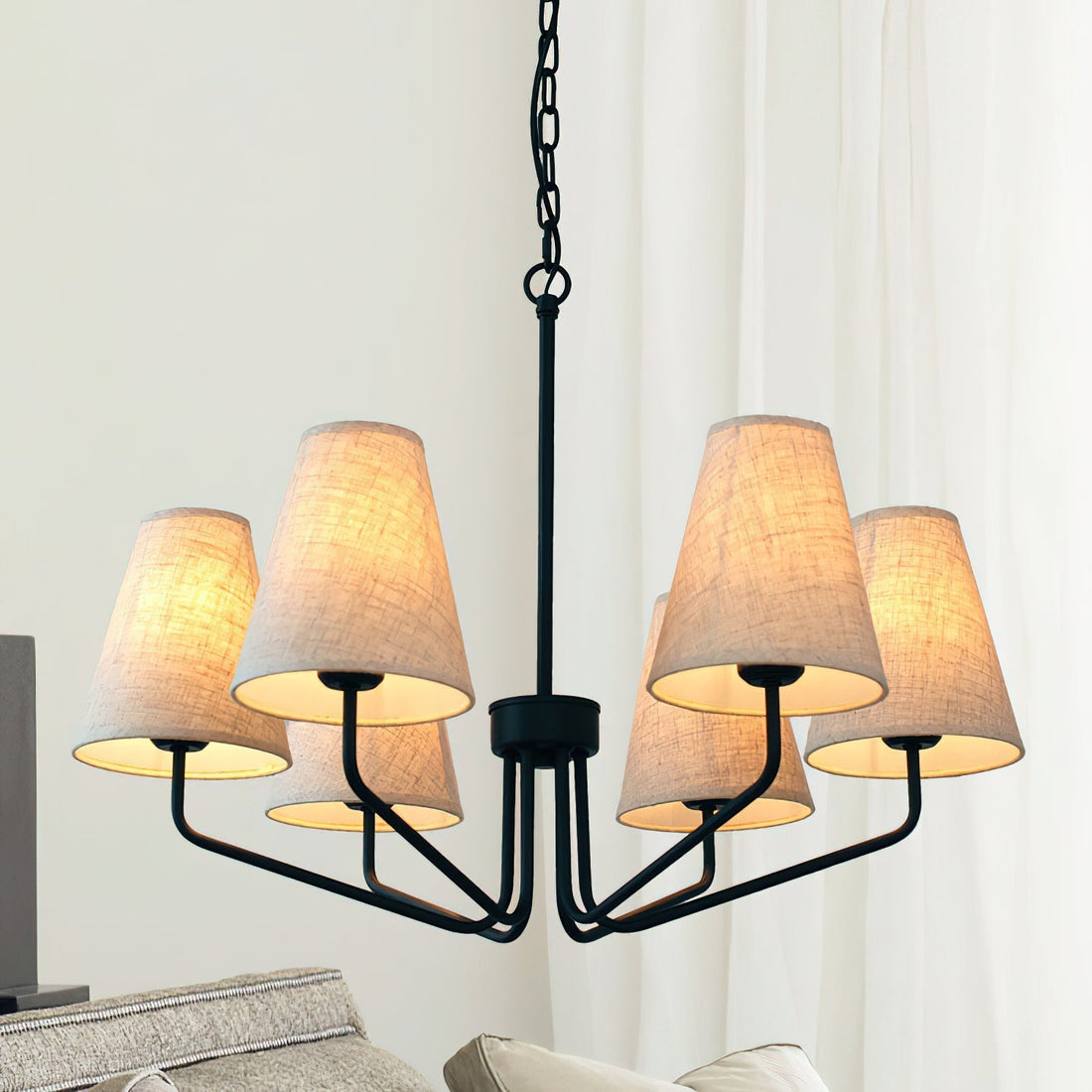 Aurdoreth Lustre Tissu Laiton Industriel Vintage