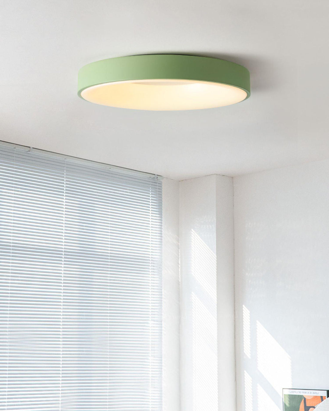 Solara Plafonnier en fer contemporain abat-jour vert