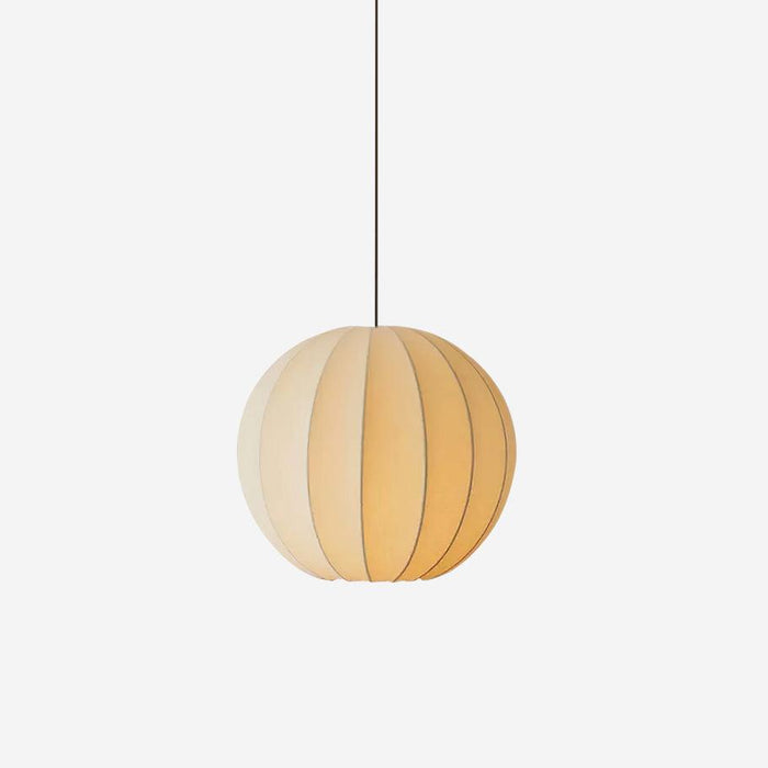 Aura Suspension Moderne Globe Côtelé Soie