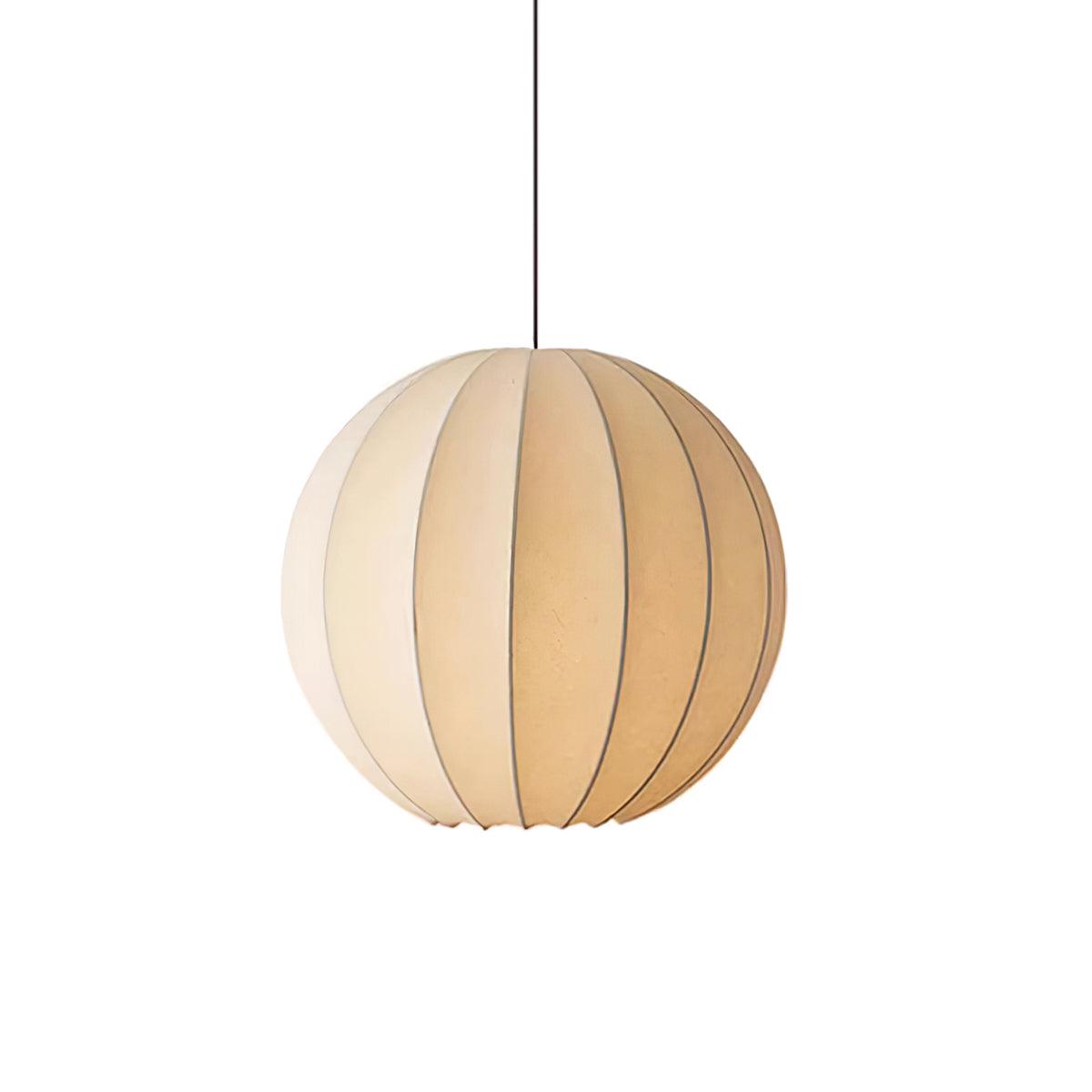Aura Suspension Moderne Globe Côtelé Soie