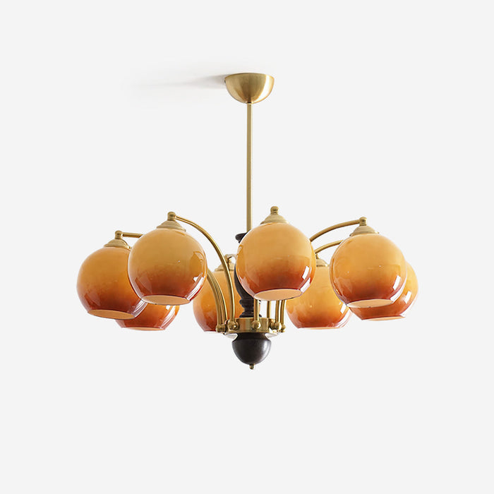 Viora Lustre Bois Verre Mid-Century