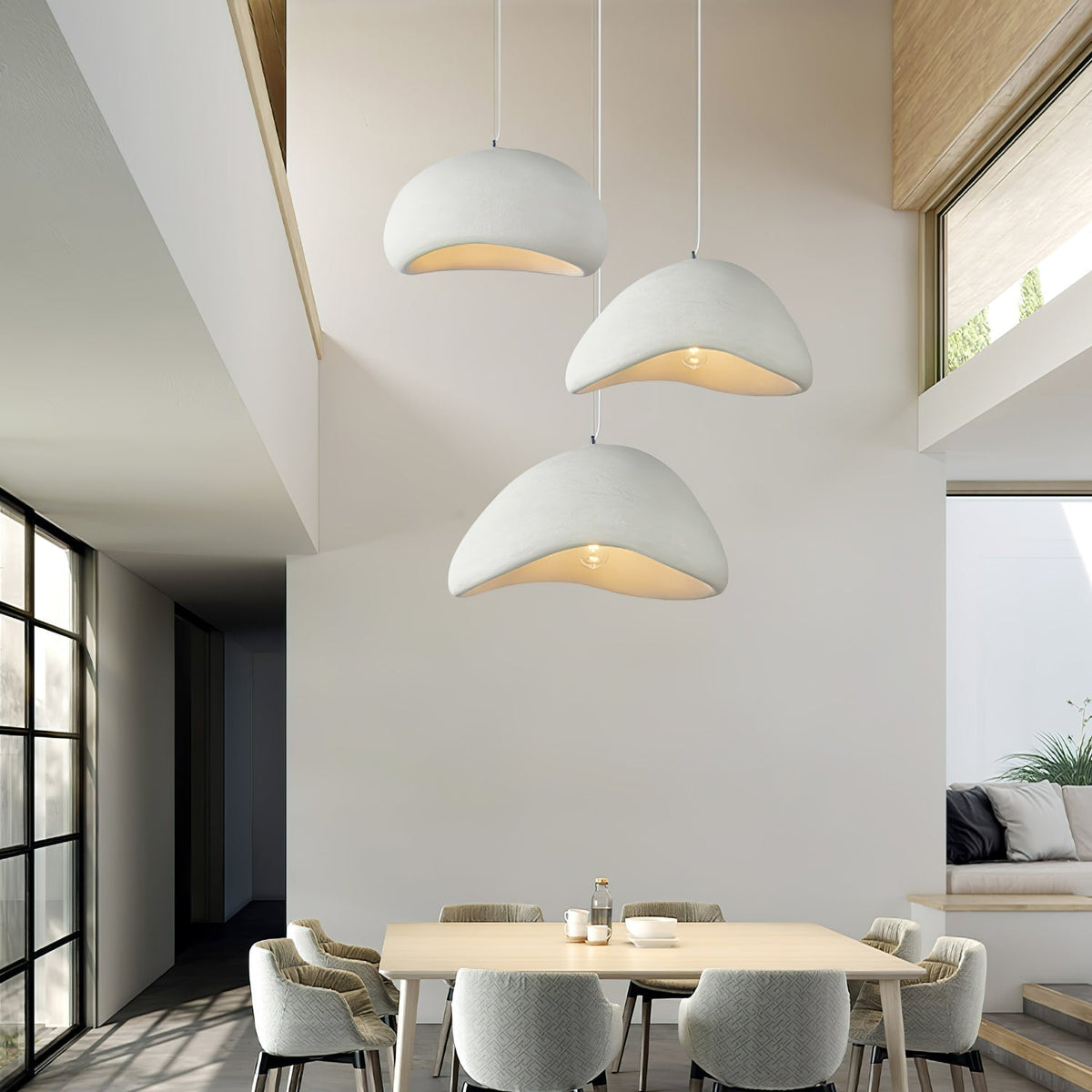 Lustra Suspension Lampe Nuage Blanc Minimaliste