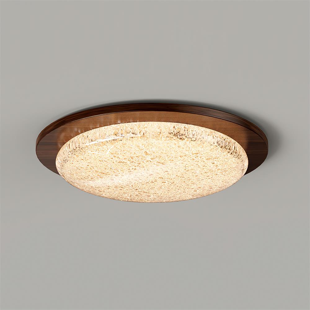 Kidson Plafonnier Résine Texturée Ton Bois LED