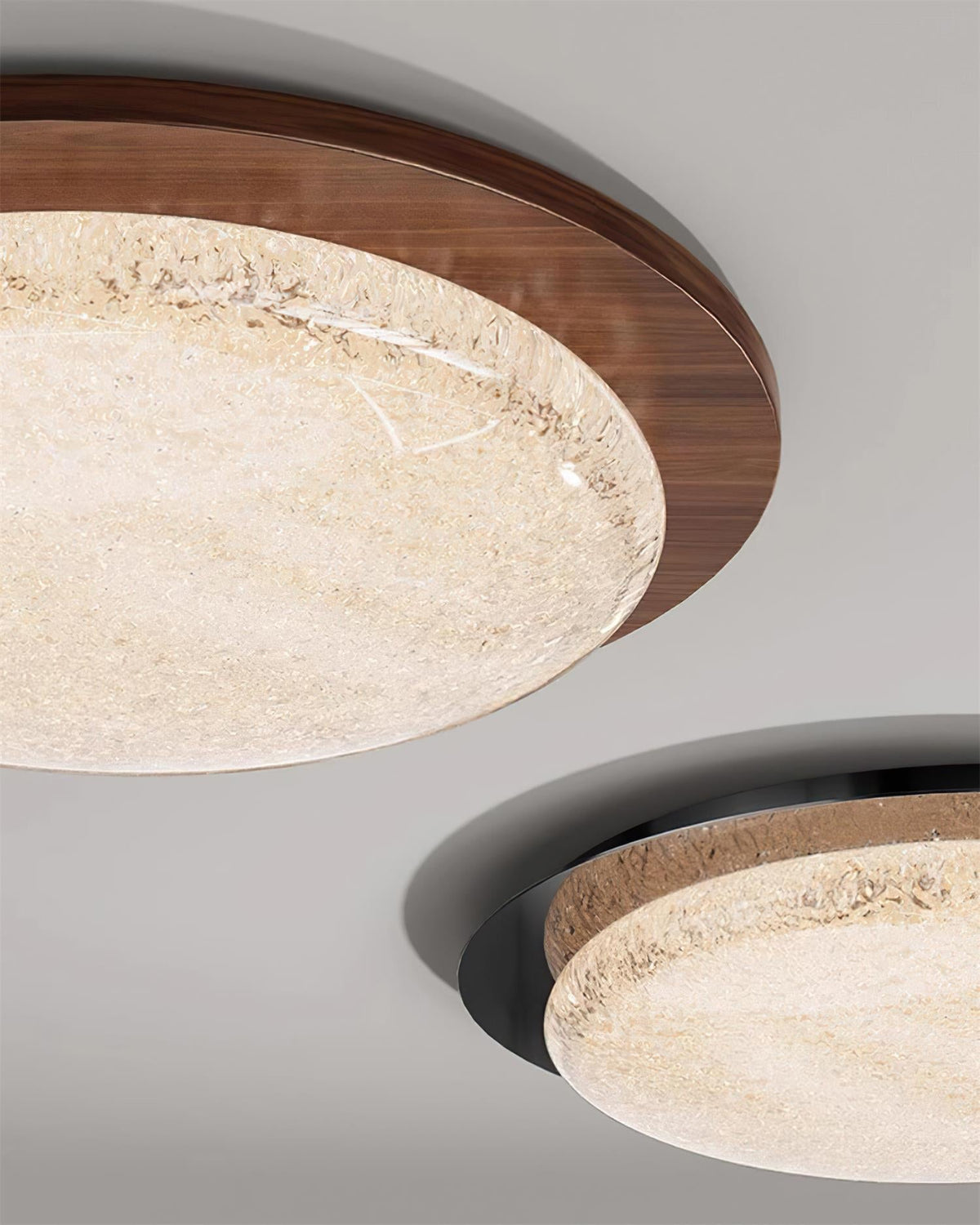 Kidson Plafonnier Résine Texturée Ton Bois LED
