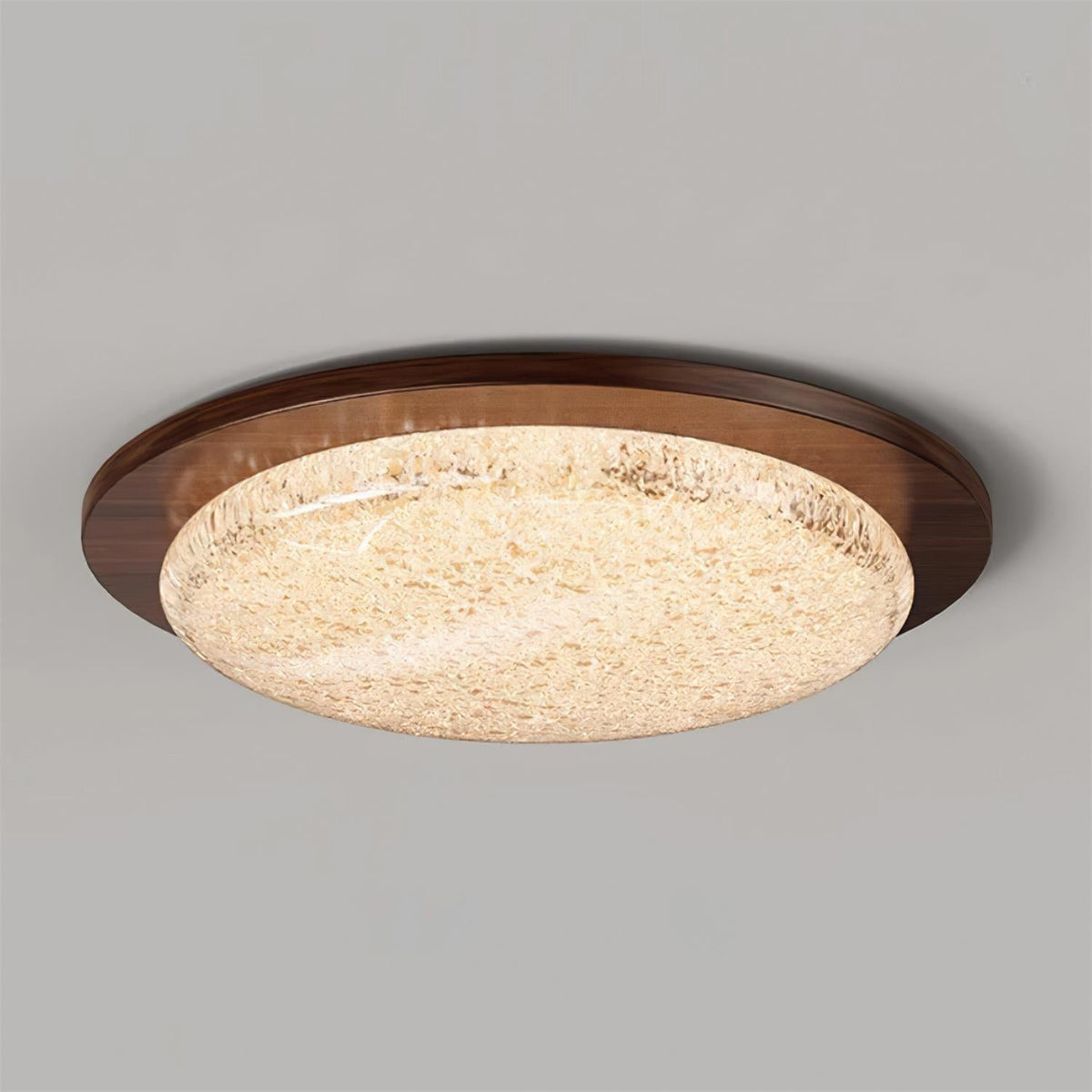 Kidson Plafonnier Résine Texturée Ton Bois LED