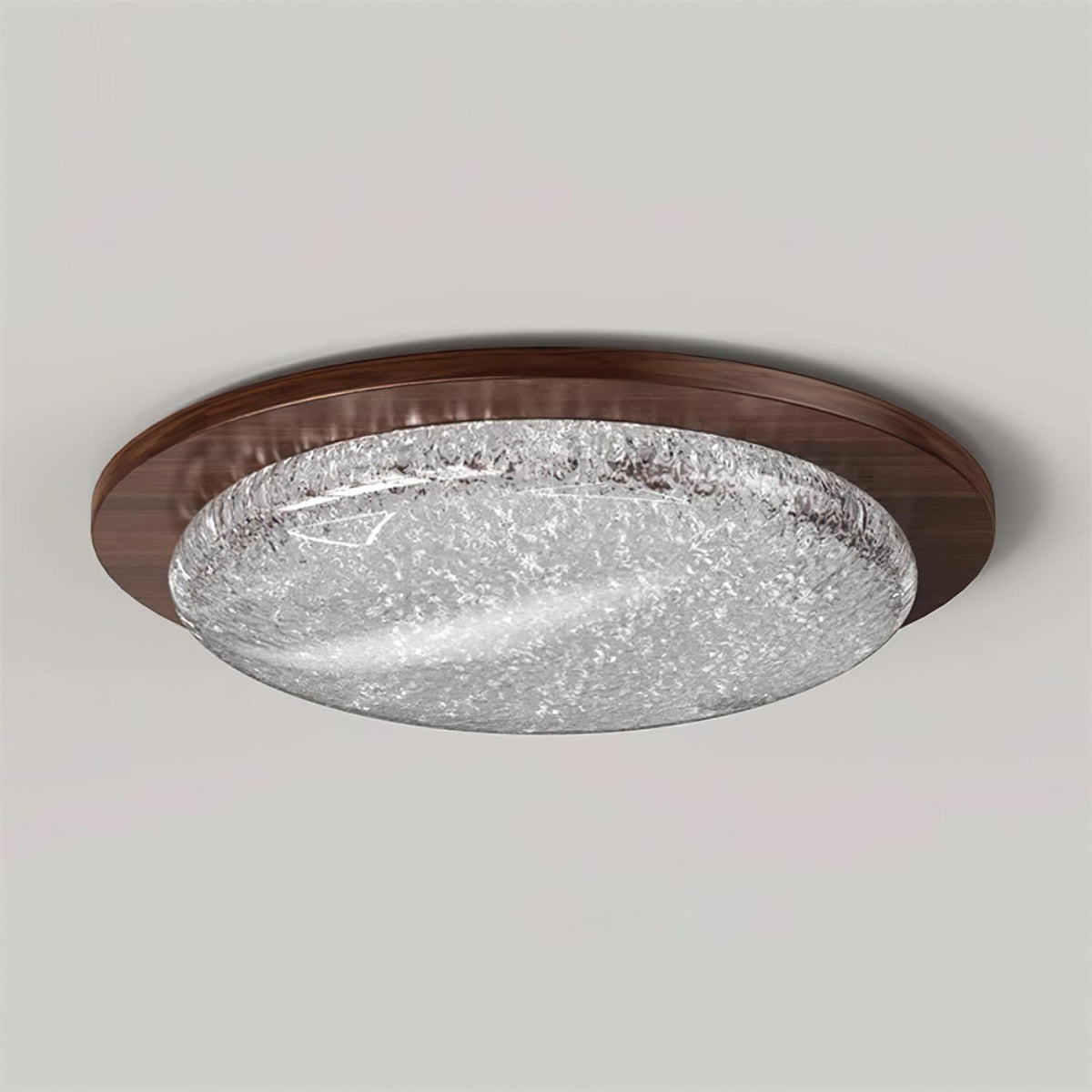 Kidson Plafonnier Résine Texturée Ton Bois LED