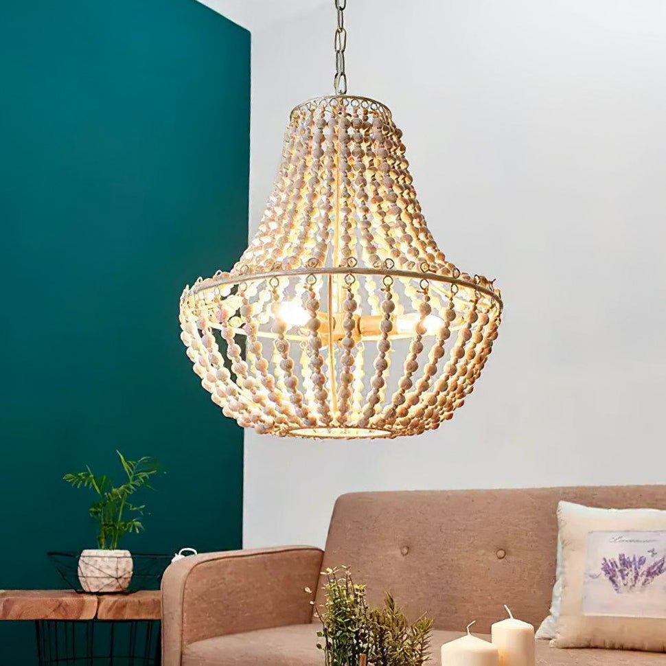 Lustra Lustre en Bois Organique Décontracté