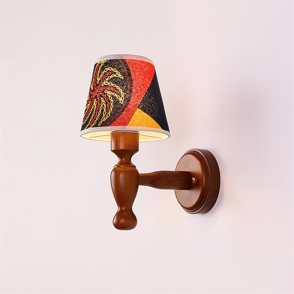 Mapleleaf Applique Murale Élégante en Verre et Bois