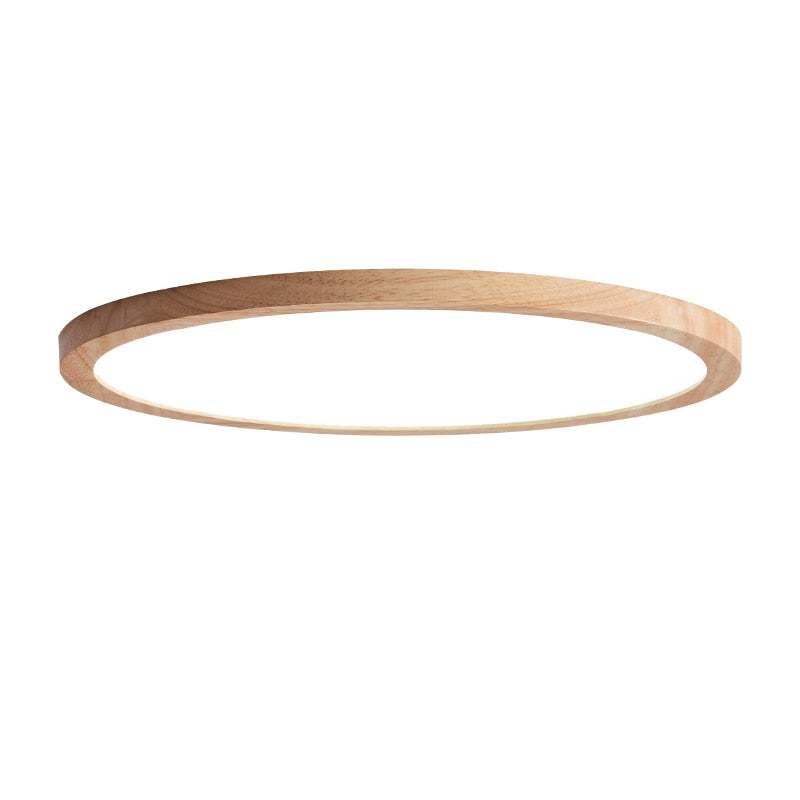 Aven Plafonnier Rond Moderne. Bois Salon