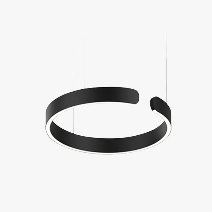 Urel Suspension Cercle Noir/Or Rose Salon/Chambre à Coucher