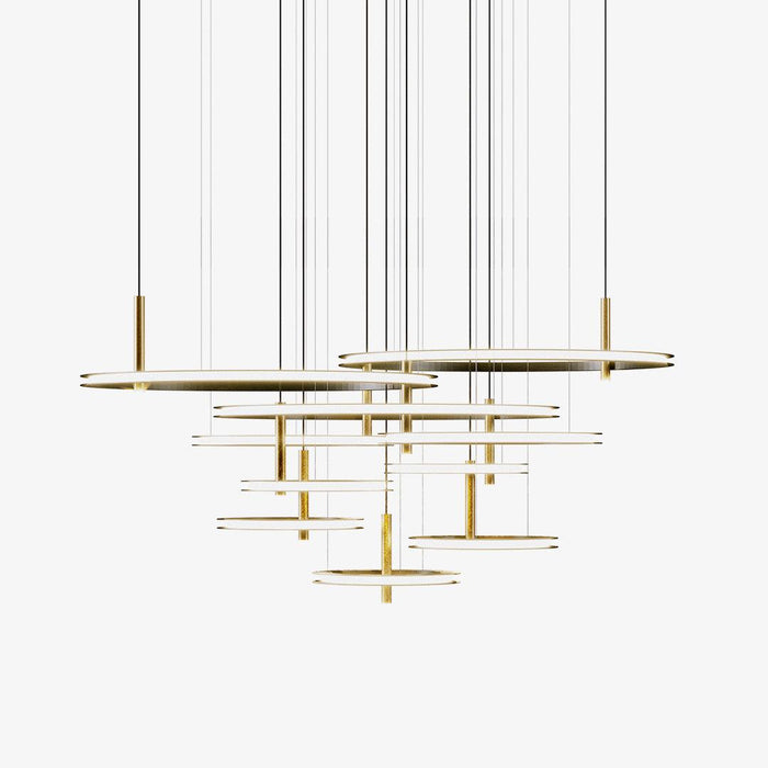 Aurora Lustre Minimaliste à Couches en Anneau