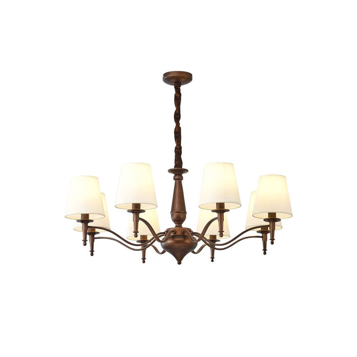 Zosolia Lustre en Tissu et Laiton Industriel Vintage de Luxe