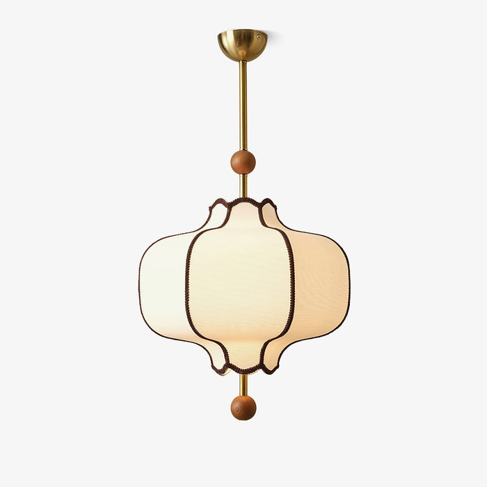 Lustra Suspension Lampe Lanterne en Tissu pour Salon