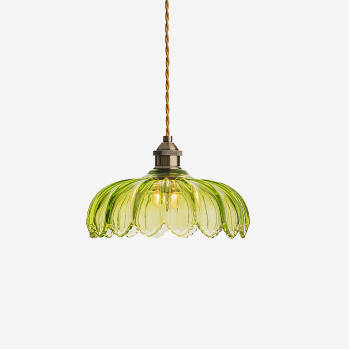 Limea Suspension Fleur Verre Vert
