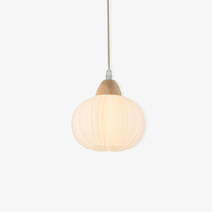 Pumpkin Suspension Lampe en Bois Moderne
