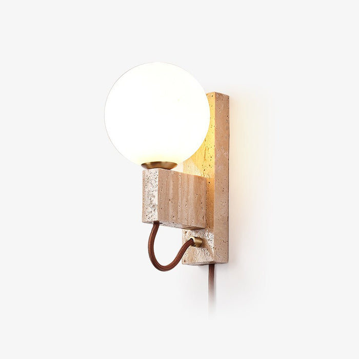 Avirae Globe-Travertine Cute Wall Light