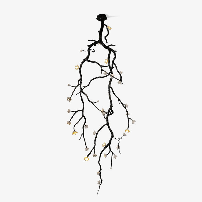 Lustra Lustre Noir Branche Fleur
