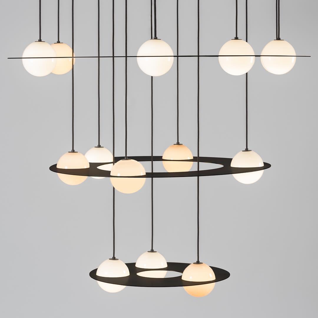 Mirere Lampe à suspension contemporaine noire