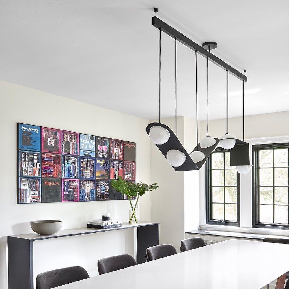 Mirere Lampe à suspension contemporaine noire