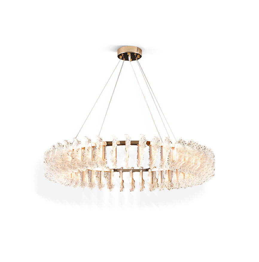 Lustre en Verre et Acrylique de Luxe Ulcarir Feuille