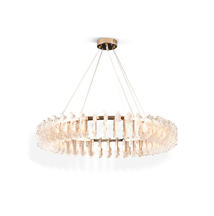 Lustre en Verre et Acrylique de Luxe Ulcarir Feuille