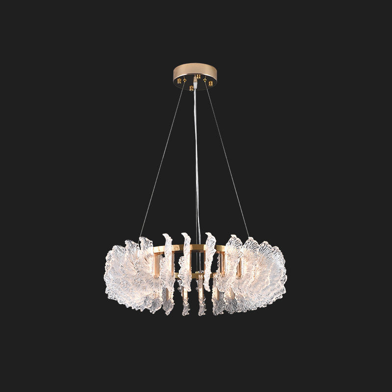 Lustre en Verre et Acrylique de Luxe Ulcarir Feuille