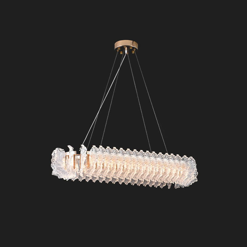 Lustre en Verre et Acrylique de Luxe Ulcarir Feuille