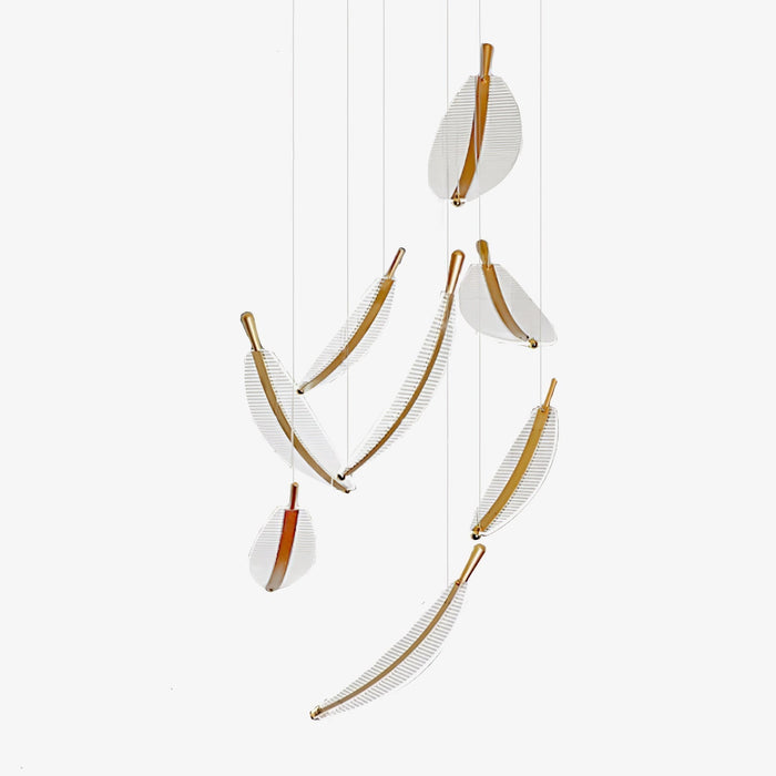 Lustra Lustre Leaf Acrylic Gold Elegant Modern
