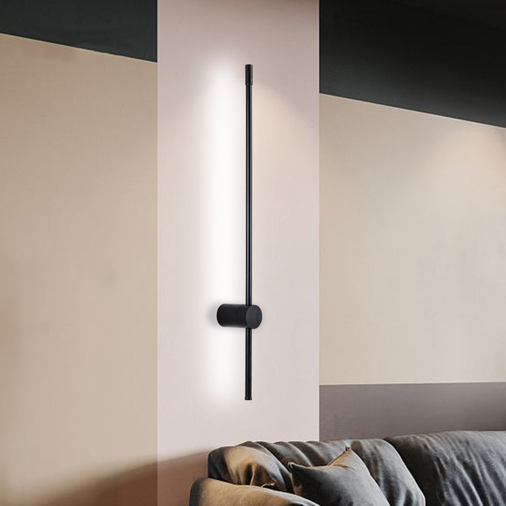 Yelra Applique Murale Intérieure LED Moderne. Rotative. Métal. Noir. Salon
