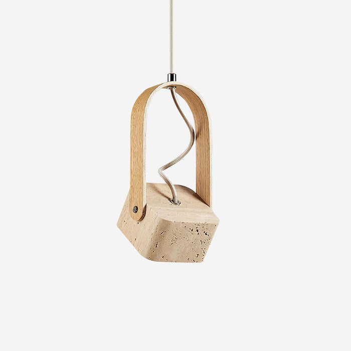 Cesta Suspension Carré Jaune Travertin