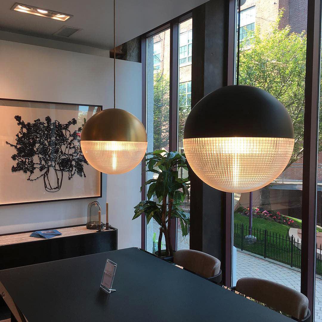 Solara Suspension en Laiton Verre Moderne
