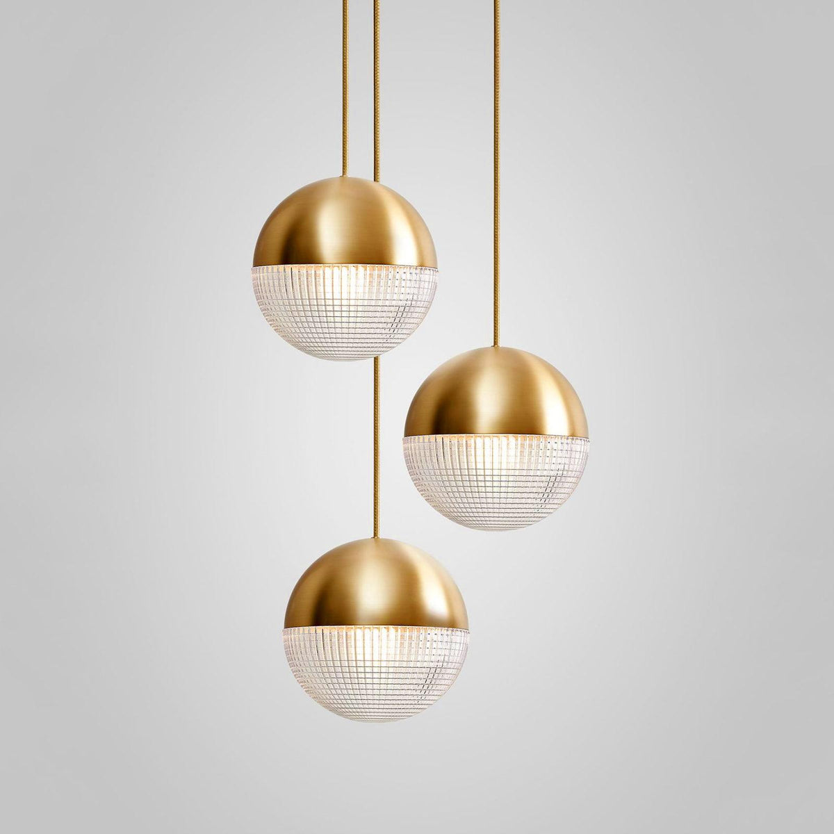 Solara Suspension en Laiton Verre Moderne