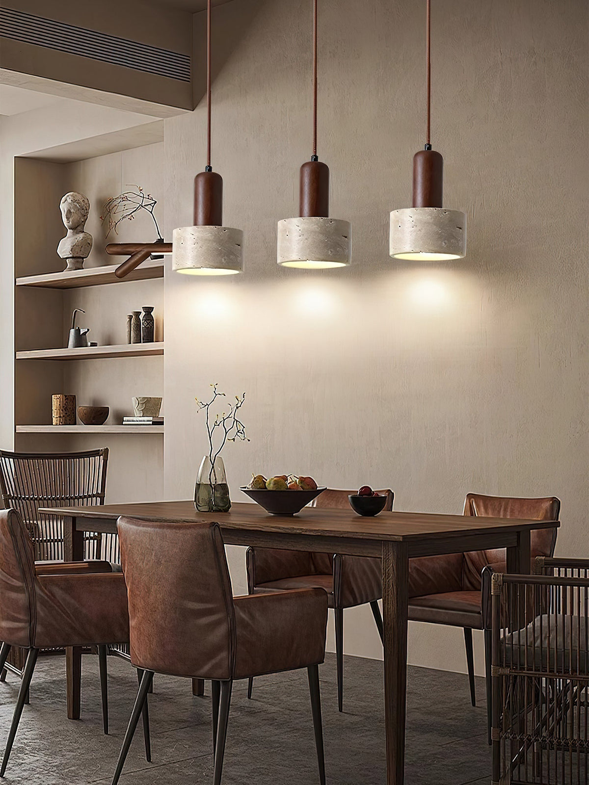 Ilshaa Suspension Minimaliste en Travertin