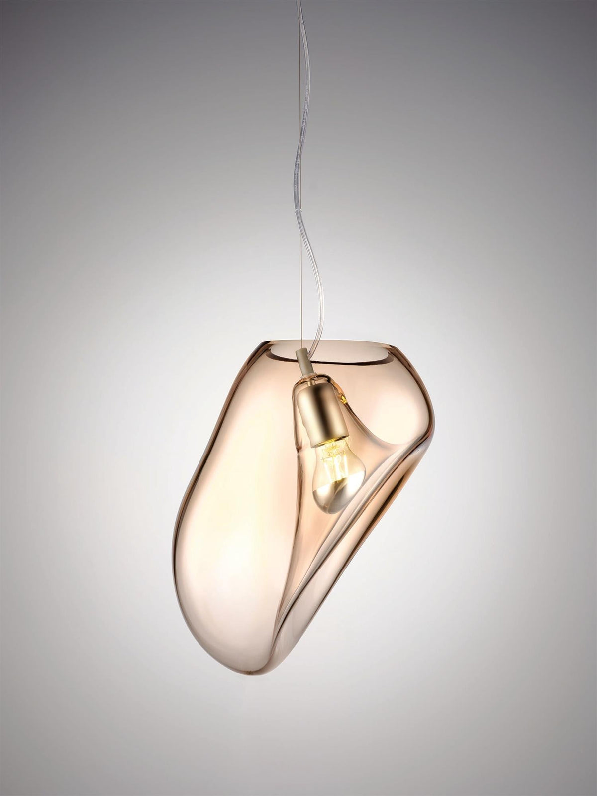 Suspension en Verre Noir Moderne Minimaliste Lymara