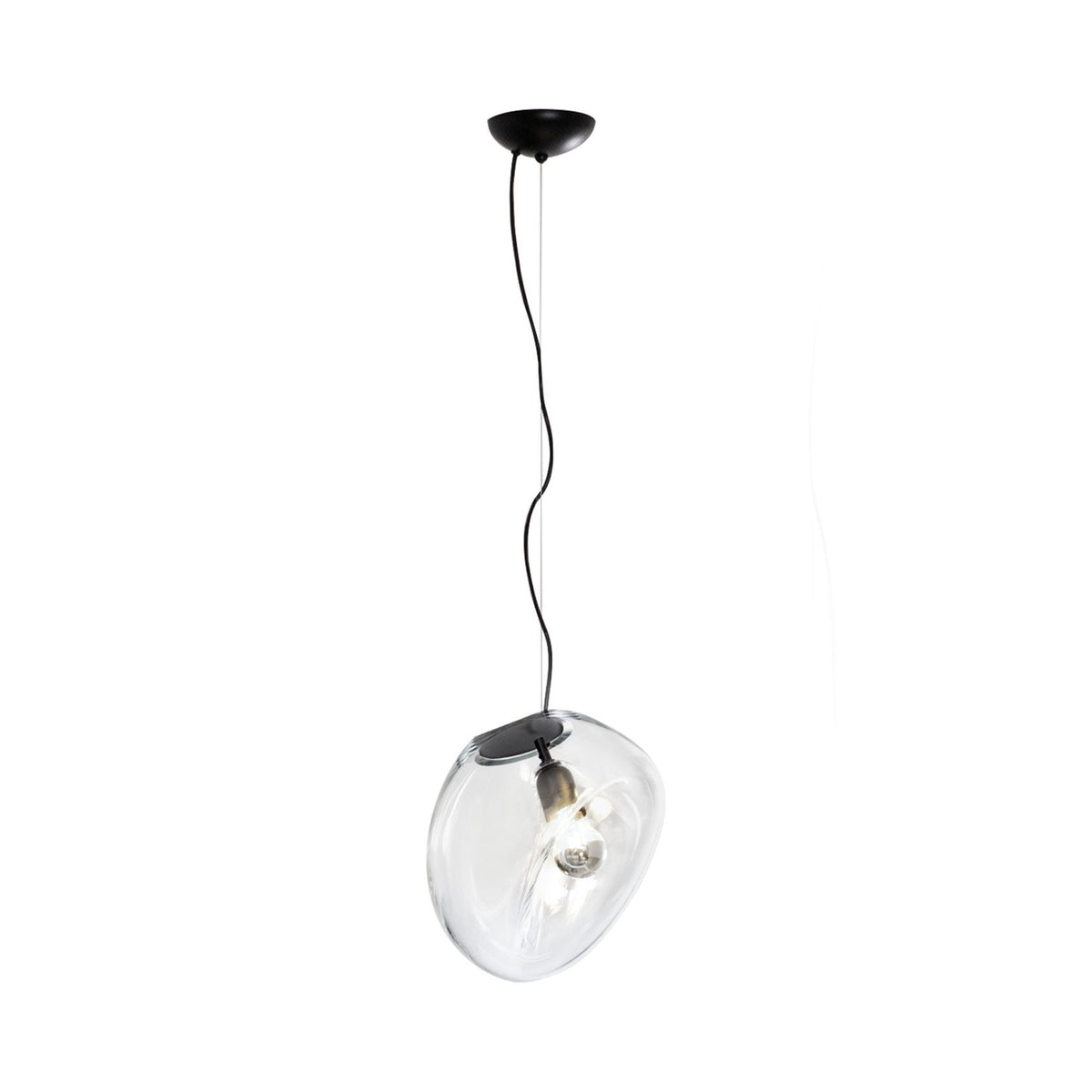 Suspension en Verre Noir Moderne Minimaliste Lymara