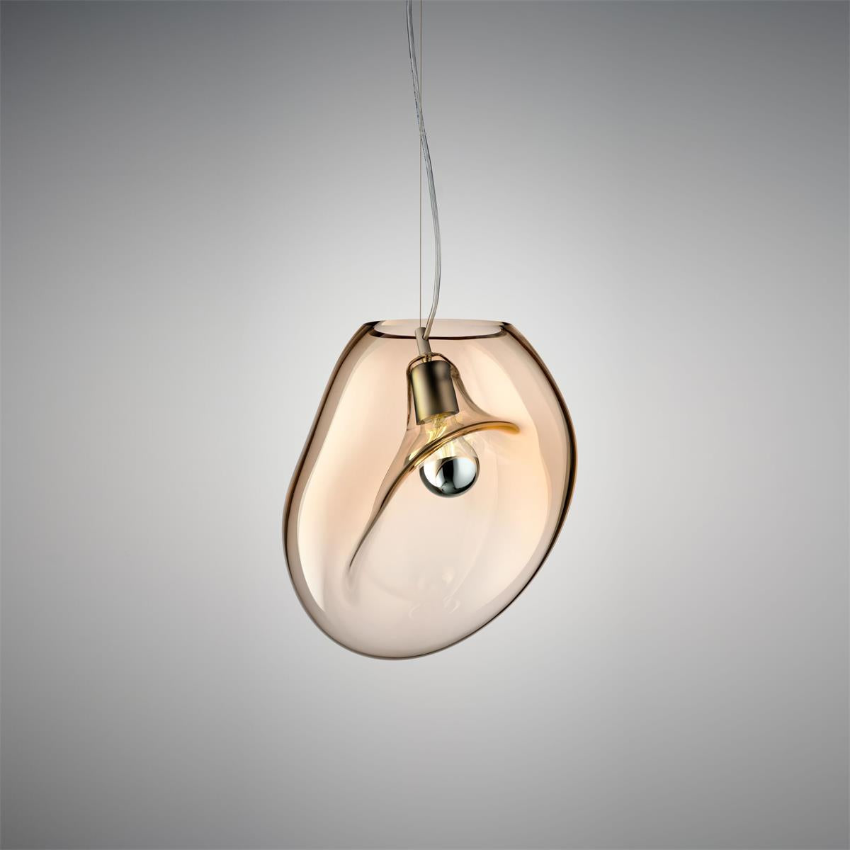 Suspension en Verre Noir Moderne Minimaliste Lymara