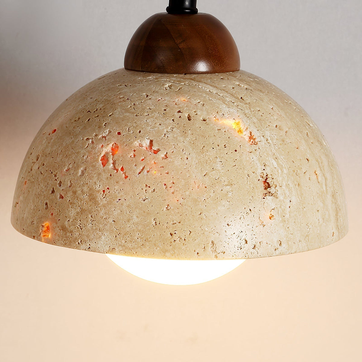 Fossil Travertine Swing Arm Wall Lamp Plug-in