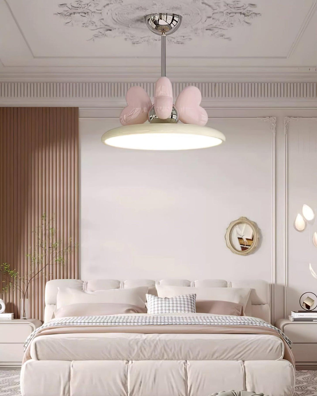 Lilia Lampe Suspendue Cœurs Roses Minimaliste