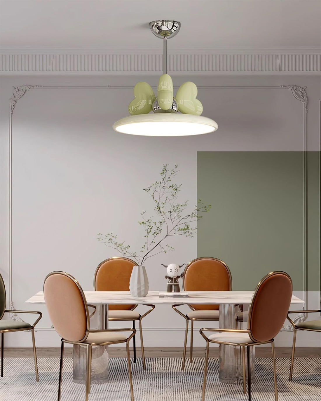 Lilia Lampe Suspendue Cœurs Roses Minimaliste