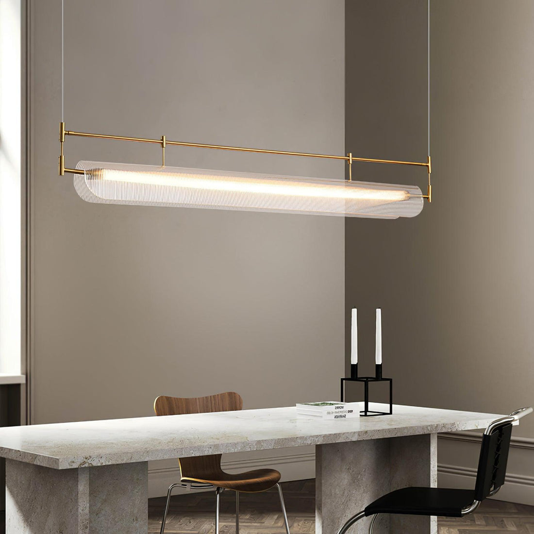 Lustra Lustre Linéaire en Acrylique Long